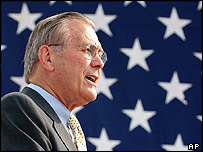 امریکی وزیردفاع ڈونالڈ رمزفیلڈ 