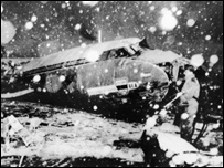 Wreckage of the 1958 Munich air crash 