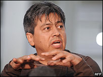 O prefeito (governador) do departamento (estado) de Tarija, Mario Cossío