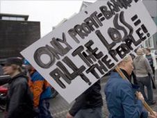 Icelanders protest (November 2000)