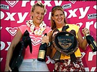 Winners of the Roxy Fiji Pro
