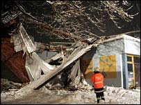 سالن پاتيناژ فروريخته در باواريا