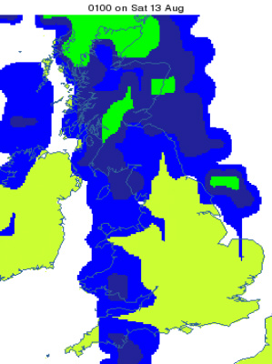 met office rain forecast 13 aug 2011