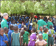 Visiting the local school