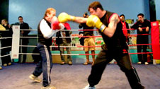 Joe Calzaghe sparring with his father Enzo