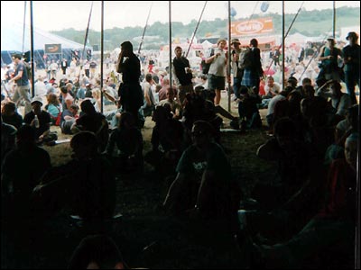Dance tent at Glasto 2002
