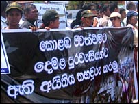Rights watchdogs protested evicting Tamils from Colombo