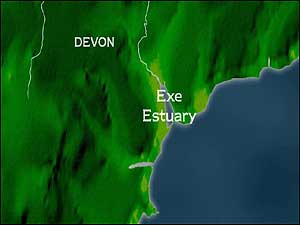 Exe estuary map
