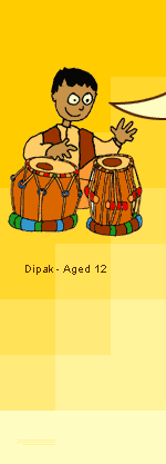 Dipak - playing drums