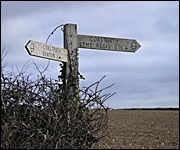 Coast path sign