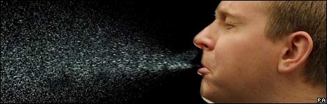 Man sneezing