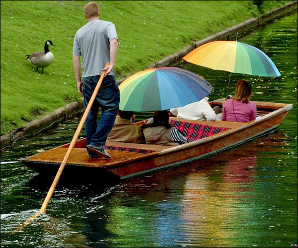 剑桥康河上的平底船