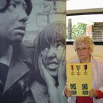 Mrs Ruth Thompson with her husband's medals.