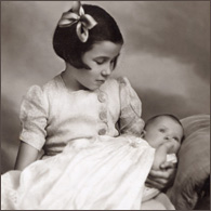 Rosemary with her baby sister, Christine