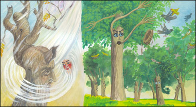 د ژوند کيسې: ونه او مارغان