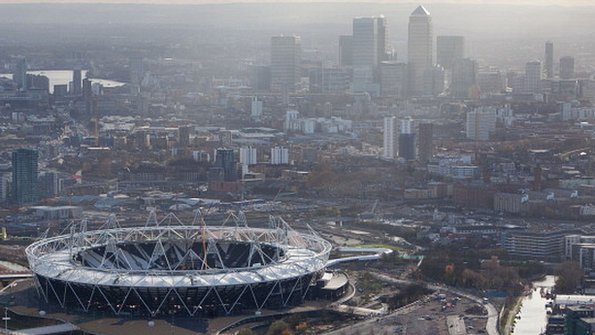 Olympic park and City of London