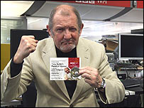 Tony with one of his medals