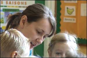 Lisa Holt teaching her class