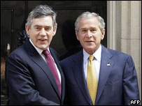 Gordon Brown e George W. Bush