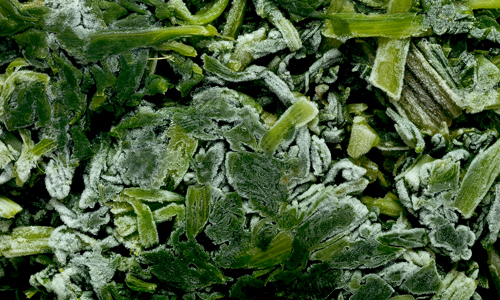 Frozen greens