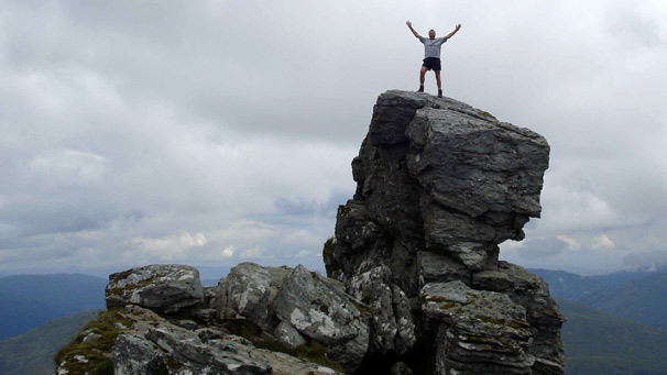 Brian Doolan on top of The Cobbler (Image courtesy of B. Doolan)