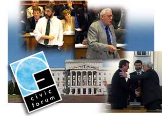 Montage of images relating to Governance