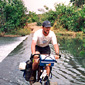 River biking in Burkina Faso, West Africa