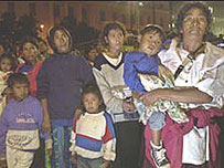 Protesto de indígenas no Paraguai, em abril de 2003