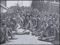 Imagem publicada no Harper's Weekly em 2/6/1860 mostra o navio Wildfire, capturado enquanto ia para Cuba. Cortesia da New York Public Library.