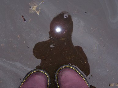 Feet, puddle, love