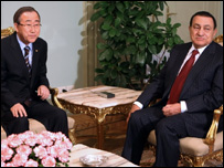 होस्नी मुबारक और बान की मून