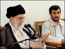 احمدی نژاد و خامنه ای