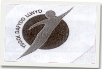 Llun o bathodyn Ysgol Dafydd Llwyd
