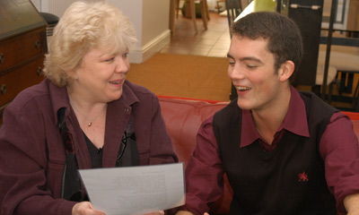 Di and Glyn go through the words to Sosban Fach