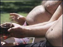 “啤酒肚”男性