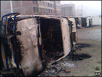 Xe bị đốt hôm 12/3