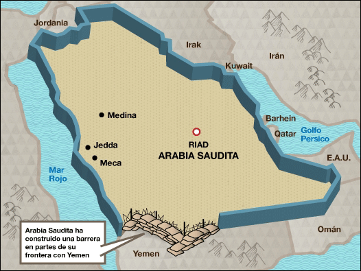 Mapa Arabia Saudita