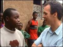 Michael Innes meets Bristol at the boys dormitory in Fiwila