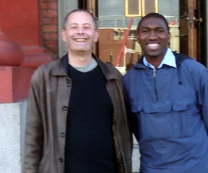 Nick Baker and Kwame in Bristol