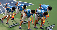 Volunteers at work in the Olympics