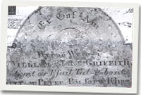 Carreg fedd i wyrion William Griffith