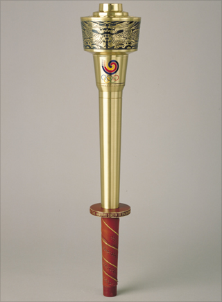 Photo: The torch design for the 1988 Summer Olympic Games