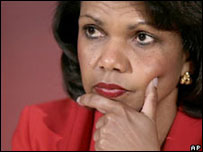 secretária de Estado americana, Condoleezza Rice