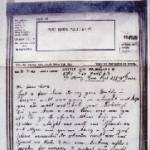 A copy of the letter sent by Thomas Arthur Matthews to his daughter, Nora