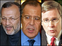 متکی (چپ)، لاوروف، هادلی