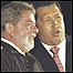 Os presidentes Luiz Inácio Lula da Silva, do Brasil, e Hugo Chávez, da Venezuela