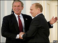 George Bush şi Vladimir Putin