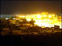 Necef'in gece saldırılar sırasında görünümü