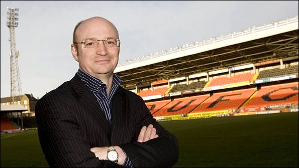 Dundee United chairman Stephen Thompson at Tannadice