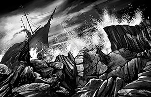 An Iolaire a' dol air na Biastan